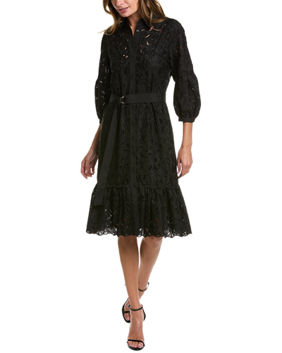 Marchesa Notte Viola Shirtdress In Black