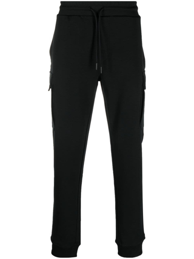 Woolrich Logo-print Cargo Track Trousers In Black