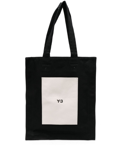 Y-3 Lux Logo-print Tote Bag In Black