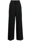 MSGM HIGH-WAISTED WIDE-LEG TROUSERS