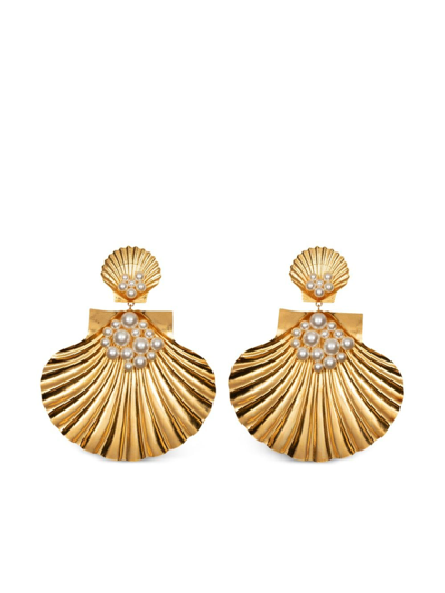 Jennifer Behr Atargatis Pearl-detail Earrings In Gold