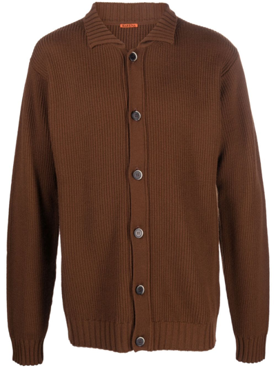 Barena Venezia Buttoned-up Wool Cardigan In Brown