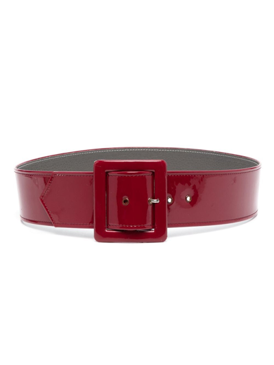 Gianluca Capannolo Patent-finish Leather Belt In Red