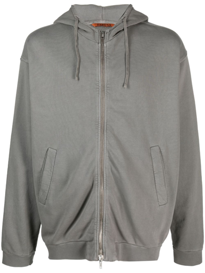 Barena Venezia Zip-up Cotton Hoodie In Grey