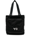 Y-3 Cl Logo-print Tote Bag In Black