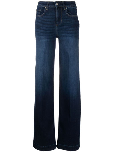 Liu •jo Mid-rise Wide-leg Jeans In Blue