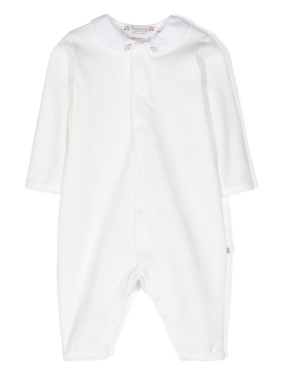 Bonpoint Babies' Embroidered-motif Cotton Romper In White