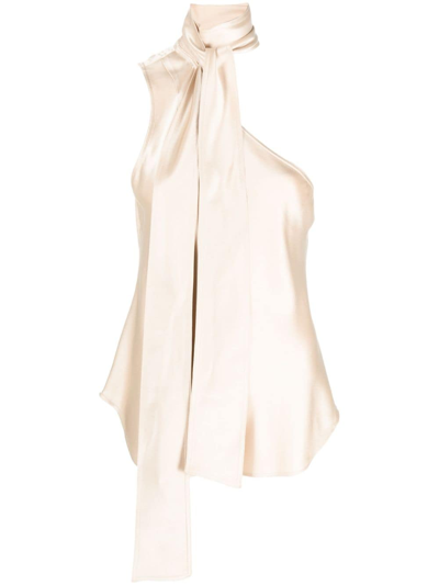 Polo Ralph Lauren Pussy-bow Collar Blouse In Neutrals