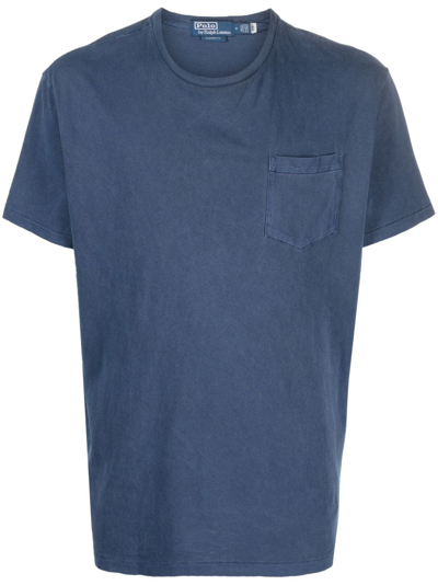Polo Ralph Lauren Cotton Jersey Pocket T-shirt In Blue Heaven