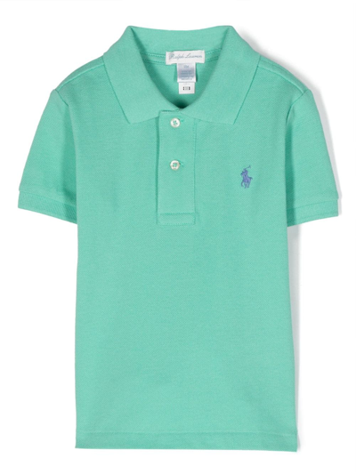 Ralph Lauren Babies' Polo Pony Cotton Polo Shirt In Green