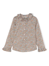 Il Gufo Floral-print Cotton Blouse In Neutrals