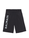 Balmain Logo Swim Trunks In Black