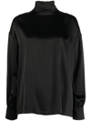 FABIANA FILIPPI HIGH-NECK SATIN BLOUSE