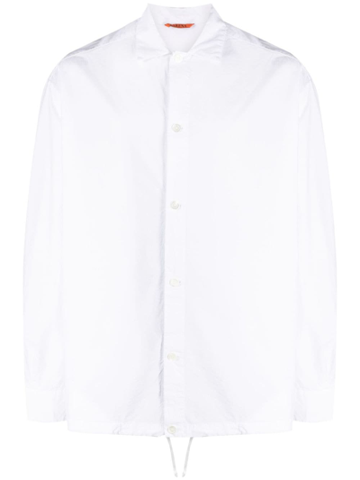 Barena Venezia Drawstring-hem Cotton Shirt In White