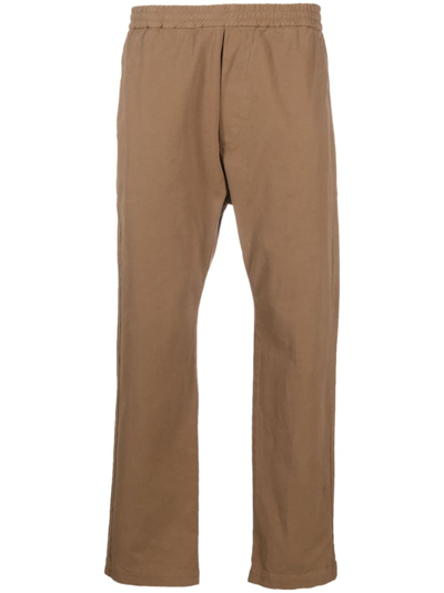 Barena Venezia Straight-leg Cotton Trousers In Brown