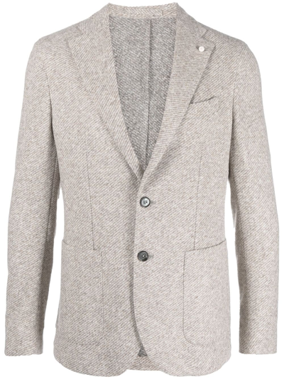 Luigi Bianchi Mantova Man Suit Jacket Light Grey Size 36 Wool