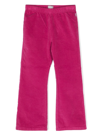 Il Gufo Kids' High-waisted Stretch-cotton Trousers In Pink