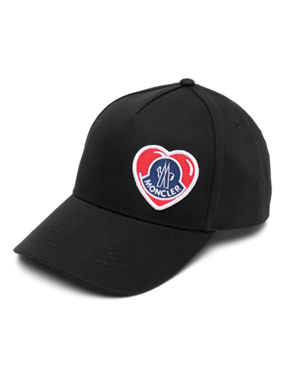 Moncler Patch-detail Baseball Cap In Black