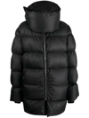 RICK OWENS HIGH-NECK PUFFER COAT