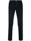 Dondup Slim-cut Cotton Trousers In Blue