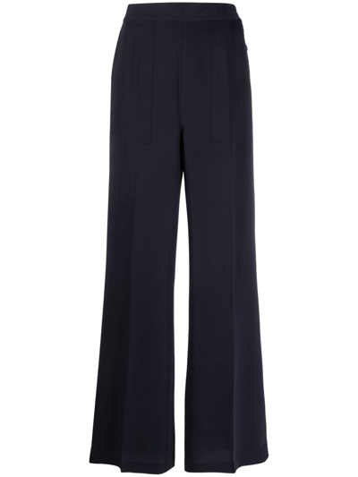 Polo Ralph Lauren High-waisted Palazzo Trousers In Blue