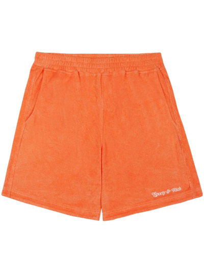 Sporty And Rich Ny Tennis Club Straight-leg Shorts In Orange