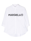 MM6 MAISON MARGIELA LOGO-PRINT COTTON SHIRT DRESS