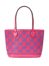GUCCI GG-EMBOSSED LEATHER TOTE BAG