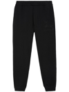Burberry Ekd-embroidery Cotton Track Pants In Schwarz