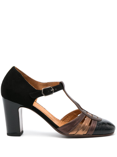 Chie Mihara Wance 85mm Leather Sandals In Schwarz