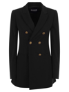RED VALENTINO VISCOSE AND WOOL DOUBLE-BREASTED JACKET