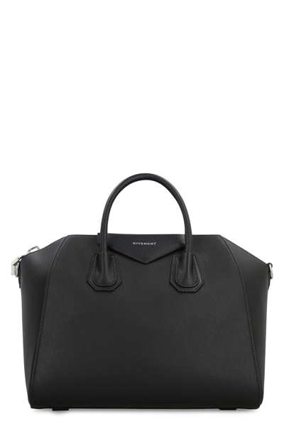 Givenchy Antigona Leather Handbag In Nero