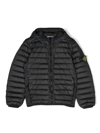 Stone Island Kids' Giubbotto In Piuma In Black