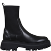 MONCLER BLACK BOOTS FOR GIRL WITH LOGO