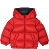 MONCLER RED NEW MACAIRE DOWN JACKET FOR BABY BOY WITH LOGO