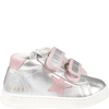 GOLDEN GOOSE SILVER JUNE SNEAKERS FOR GIRL WITH STAR