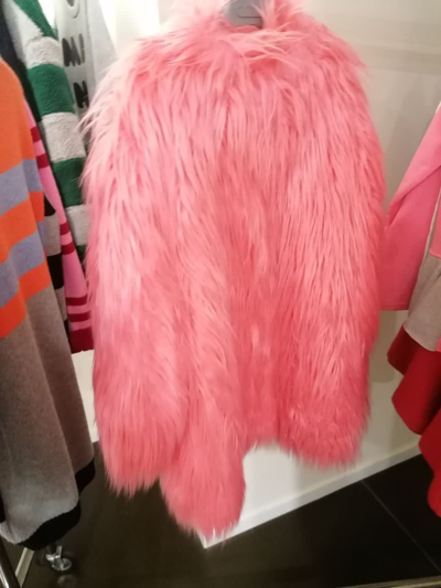 Marni Kids' Single-breasted Faux-fur Coat In Pink
