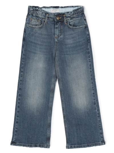 Golden Goose Kids' High-rise Straight-leg Jeans In Blue