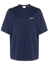 Axel Arigato Logo-embroidered T-shirt In Blue
