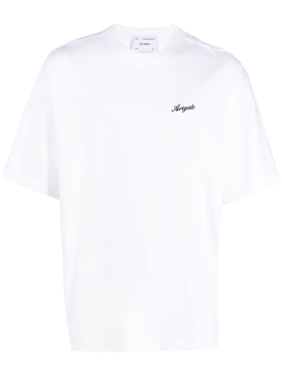 Axel Arigato Logo-embroidered T-shirt In White