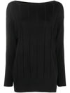 PATRIZIA PEPE BOAT-NECK KNITTED JUMPER