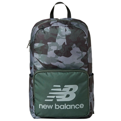 New Balance Kids Printed Backpack In Black/green