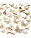 Zulay Kitchen 3d Removable Butterfly Wall Decor With 3 Wing Designs - 48 Pcs In Metallic Gold