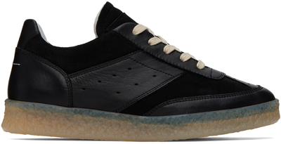 Mm6 Maison Margiela Black Court Sneakers In T8013 Black