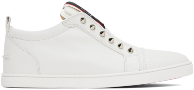 Christian Louboutin White F.a.v. 'fique A Vontade' Sneakers In Wh01 White