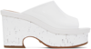 Chloé Open-toed Thick-heeled High-heel Sandals In 101 White