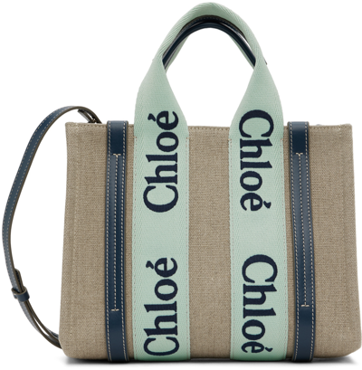 Chloé Woody Small Tote Bag In Multicolor