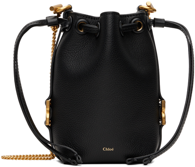 Chloé Black Micro Marcie Bucket Bag