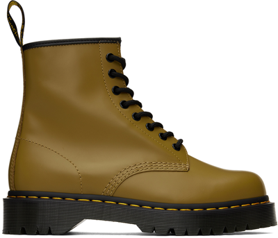 Dr. Martens' Green 1460 Bex Boots In Antique Olive Smooth