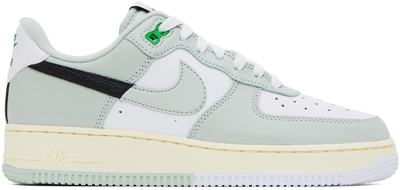 Nike Green Air Force 1 '07 Lv8 Sneakers In Light Silver/black
